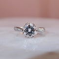 Classic Round-Cut Moissanite Pavé Engagement Ring
